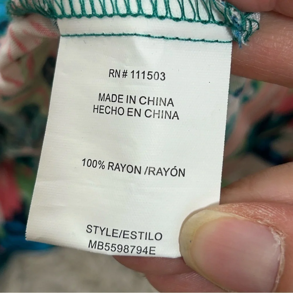 Love & Piece Collective Tropical Print Rayon Shorts NWOT
